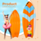 4E’s Novelty 5.5Ft Inflatable SurfBoard - Pool Floats for Adults & Kids